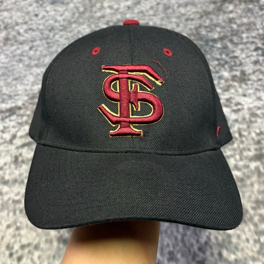 Florida State Seminoles Hat Zephyr Embroidered Adjustable Strap Black Cap